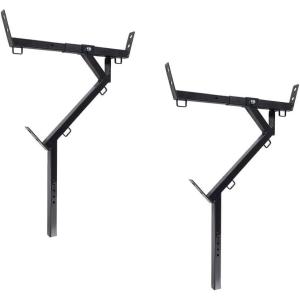 imageMytee Products Steel SideRail Ladder Rack for Truck  20quot28quot Adjustable Cross Bar Length 250 lbs Capacity Ladder Rack for Kayak Surfboard Pipes Lumber  Set of 2Set of 2