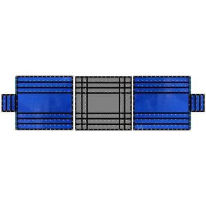 imageMytee Products Superlight 14oz 3 Pc Lumber Tarp 8 Drop  Blue Ends Black Middle