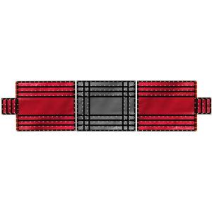 imageMytee Products Superlight 14oz 3 Pc Lumber Tarp 8 Drop  Red Ends Black Middle