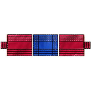 imageMytee Products Superlight 14oz 3 Pc Lumber Tarp 8 Drop  Red Ends Blue Middle