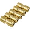 imageMytee Products DOT Brass Push to Connect Fitting Straight Union Tube Connector Air Brake Tube Fitting 38quot OD 5 Pack1  Pack