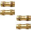 imageMytee Products DOT Brass Push to Connect Fitting Straight Union Tube Connector Air Brake Tube Fitting 38quot OD 5 Pack2  Pack