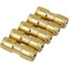 imageMytee Products DOT Brass Push to Connect Fitting Straight Union Tube Connector Air Brake Tube Fitting 38quot OD 5 Pack2  Pack