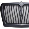imageMytee Products Satin Black Front Grille wBug Screen Fits International LT 20202023  Bumper Cover Grille Replaces 4059083C Navistar 4059083C93 Automann 56455042X S28080