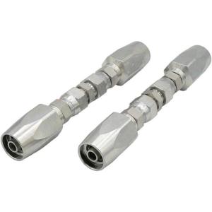 imageMytee Products 2Pcs Hydraulic Hose Field Repair Kits 38quot Steel Female JIC wAdapter  Reusable Hydraulic Fittings for Wire Hydraulic Hose Compatible w R2 R16 R17 R1938quot Inner Diameter38 Inch