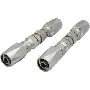 imageMytee Products 2Pcs Hydraulic Hose Field Repair Kits 38quot Steel Female JIC wAdapter  Reusable Hydraulic Fittings for Wire Hydraulic Hose Compatible w R2 R16 R17 R1938quot Inner Diameter12 Inch