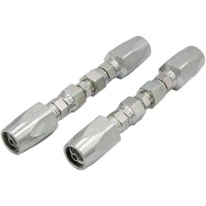 imageMytee Products 2Pcs Hydraulic Hose Field Repair Kits 38quot Steel Female JIC wAdapter  Reusable Hydraulic Fittings for Wire Hydraulic Hose Compatible w R2 R16 R17 R1938quot Inner Diameter14 Inch