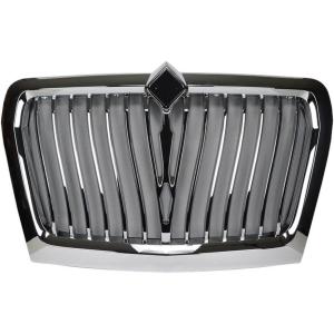 imageMytee Products Chrome Front Grille wBug Screen Fits International LT 20202023  Bumper Cover Grille Replaces 4039860C Wabco 21335 Saginaw 4039860C93 4039860C94 S28079