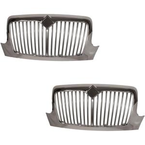 imageMytee Products Chrome Grille WO Screen  Compatible wInternational 3200 20022011 8500 20022007  Bumper Cover Grille Replaces 4300 Wabco 21148 Navistar 3551015C 3551015C91 3551015C982  Pack