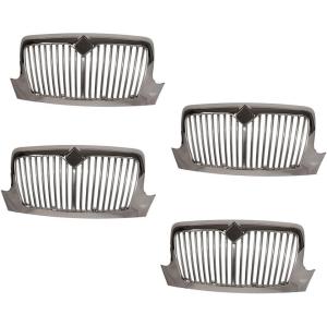 imageMytee Products Chrome Grille WO Screen  Compatible wInternational 3200 20022011 8500 20022007  Bumper Cover Grille Replaces 4300 Wabco 21148 Navistar 3551015C 3551015C91 3551015C984  Pack