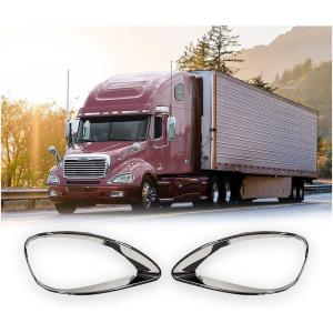 imageMytee Products Chrome Headlight Bezel Compatible with Frieghtliner Columbia 20042018  Driver ampamp Passenger Side Headlamp Bezel Case Replaces 632242002 8895202 2426002 632242003 8895201 2426001Pair Set