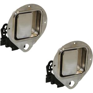 imageMytee Products Left Driver Side Exterior Door Handle Compatible wPeterbilt 330 357 362 375 377 378 ampamp 379 Series 19832005 VN1 ampamp VN2 Replaces 2008179L2  Pack