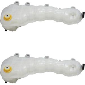 imageMytee Products 2 Pack Coolant Reservoir Tank with Caps ampamp Sensor Compatible with Freightner Cascadia 20182022  Coolant Tank Replaces OEM A0532836000 0532312000 A0532836000 6031316 1165834S022  Pack