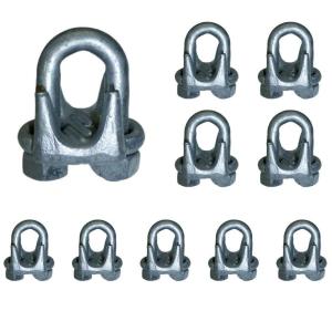 imageMytee Products 10 Pack 516quot Forged Wire Rope Clamp for Stainless Steel Wire Rope  Galvanized U Bolt Wire Rope Turn Back 525quot Cable Clips for Metal Fence Antenna Clothesline Rigging Hardware516 Inch