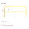 image6 Portable Steel Pipe Safety Railing for Pedestrian ampamp Fencing  158quot Tube Diameter Yellow Powder Coated Industrial Safety Railings for Construction Sites Buildings Public Spaces8 feet