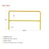 image6 Portable Steel Pipe Safety Railing for Pedestrian ampamp Fencing  158quot Tube Diameter Yellow Powder Coated Industrial Safety Railings for Construction Sites Buildings Public Spaces6 feet