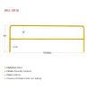 image6 Portable Steel Pipe Safety Railing for Pedestrian ampamp Fencing  158quot Tube Diameter Yellow Powder Coated Industrial Safety Railings for Construction Sites Buildings Public Spaces10 Feet