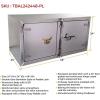 imageMytee Products 24quotx24quotx60quot Steel Flatbed Trailer Underbody Tool Box with Mirror Finish Barndoor Style Double Doors ampamp Paddle Lock  Heavy Duty Side Mount Tool Box for Trailer ampamp Semi Truck1  Pack