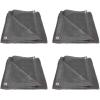 imageMytee Products 4 Pack 8x10 Black 70 Shade Mesh Tarp for Outdoor wGrommets  6 Oz Extra Durable Heavy Duty Mesh Tarps for Dump Truck Rolloff Trucks  Mesh Shade Net Cloth for Sun Plant PatioBlack