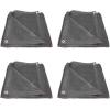 imageMytee Products 4 Pack 8x10 Black 70 Shade Mesh Tarp for Outdoor wGrommets  6 Oz Extra Durable Heavy Duty Mesh Tarps for Dump Truck Rolloff Trucks  Mesh Shade Net Cloth for Sun Plant PatioBlack