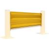 imageMytee Products 4 x 15quot BoltOn Steel 3Rib Guard Rails for Warehouse Aisle Corners and Equipment Protection 12000 lbs  Yellow1  Pack