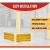 imageMytee Products 4 x 15quot BoltOn Steel 3Rib Guard Rails for Warehouse Aisle Corners and Equipment Protection 12000 lbs  Yellow1  Pack