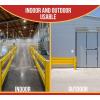 imageMytee Products 4 x 15quot BoltOn Steel 3Rib Guard Rails for Warehouse Aisle Corners and Equipment Protection 12000 lbs  Yellow1  Pack