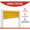 imageMytee Products 4 x 15quot BoltOn Steel 3Rib Guard Rails for Warehouse Aisle Corners and Equipment Protection 12000 lbs  Yellow1  Pack