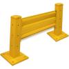 imageMytee Products 4 x 15quot BoltOn Steel 3Rib Guard Rails for Warehouse Aisle Corners and Equipment Protection 12000 lbs  Yellow1  Pack