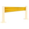 imageMytee Products 4 x 15quot BoltOn Steel 3Rib Guard Rails for Warehouse Aisle Corners and Equipment Protection 12000 lbs  Yellow1  Pack