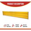 imageMytee Products 4 x 15quot BoltOn Steel 3Rib Guard Rails for Warehouse Aisle Corners and Equipment Protection 12000 lbs  Yellow1  Pack