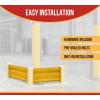 imageMytee Products 4 x 15quot BoltOn Steel 3Rib Guard Rails for Warehouse Aisle Corners and Equipment Protection 12000 lbs  Yellow1  Pack
