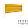 imageMytee Products 4 x 15quot BoltOn Steel 3Rib Guard Rails for Warehouse Aisle Corners and Equipment Protection 12000 lbs  Yellow2  Pack