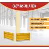 imageMytee Products 4 x 15quot BoltOn Steel 3Rib Guard Rails for Warehouse Aisle Corners and Equipment Protection 12000 lbs  Yellow2  Pack