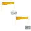 imageMytee Products 4 x 15quot BoltOn Steel 3Rib Guard Rails for Warehouse Aisle Corners and Equipment Protection 12000 lbs  Yellow2  Pack