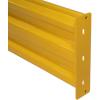 imageMytee Products 4 x 15quot BoltOn Steel 3Rib Guard Rails for Warehouse Aisle Corners and Equipment Protection 12000 lbs  Yellow4  Pack