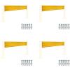 imageMytee Products 4 x 15quot BoltOn Steel 3Rib Guard Rails for Warehouse Aisle Corners and Equipment Protection 12000 lbs  Yellow4  Pack