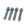 imageMytee Products 4quot X 658quot Steel Pipe Safety Railing Double Mounting Socket wAnchor Bolt Sets for Construction Sites ampamp Industrial Facilities2  Pack