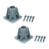 imageMytee Products 4quot X 658quot Steel Pipe Safety Railing Double Mounting Socket wAnchor Bolt Sets for Construction Sites ampamp Industrial Facilities2  Pack