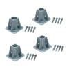 imageMytee Products 4quot X 658quot Steel Pipe Safety Railing Double Mounting Socket wAnchor Bolt Sets for Construction Sites ampamp Industrial Facilities4  Pack