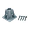 imageMytee Products 4quot X 658quot Steel Pipe Safety Railing Double Mounting Socket wAnchor Bolt Sets for Construction Sites ampamp Industrial Facilities4  Pack