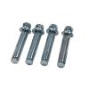 imageMytee Products 4quot X 658quot Steel Pipe Safety Railing Double Mounting Socket wAnchor Bolt Sets for Construction Sites ampamp Industrial Facilities4  Pack