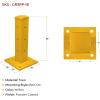 imageMytee Products 4quotx 4quotx42quot BoltOn Steel Rigid Post for 3Ribbed Guard Rails  Yellow4 L x 4 W x 18 H