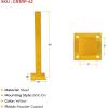 imageMytee Products 4quotx 4quotx42quot BoltOn Steel Rigid Post for 3Ribbed Guard Rails  Yellow4 L x 4 W x 42 H