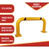 imageMytee Products HighProfile Steel Machine Guard Rail Safety Barrier  36quotx48quot Yellow Powder Coated wBlack Visibility Stripes Floor Mounted Bolton Safety Barrier for Warehouses Parking Area2  Pack