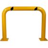 imageMytee Products HighProfile Steel Machine Guard Rail Safety Barrier  36quotx48quot Yellow Powder Coated wBlack Visibility Stripes Floor Mounted Bolton Safety Barrier for Warehouses Parking Area1  Pack