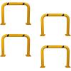 imageMytee Products HighProfile Steel Machine Guard Rail Safety Barrier  36quotx48quot Yellow Powder Coated wBlack Visibility Stripes Floor Mounted Bolton Safety Barrier for Warehouses Parking Area4  Pack
