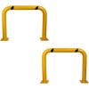 imageMytee Products HighProfile Steel Machine Guard Rail Safety Barrier  36quotx48quot Yellow Powder Coated wBlack Visibility Stripes Floor Mounted Bolton Safety Barrier for Warehouses Parking Area2  Pack