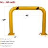 imageMytee Products HighProfile Steel Machine Guard Rail Safety Barrier  36quotx48quot Yellow Powder Coated wBlack Visibility Stripes Floor Mounted Bolton Safety Barrier for Warehouses Parking Area2  Pack