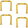 imageMytee Products HighProfile Steel Machine Guard Rail Safety Barrier  36quotx48quot Yellow Powder Coated wBlack Visibility Stripes Floor Mounted Bolton Safety Barrier for Warehouses Parking Area4  Pack